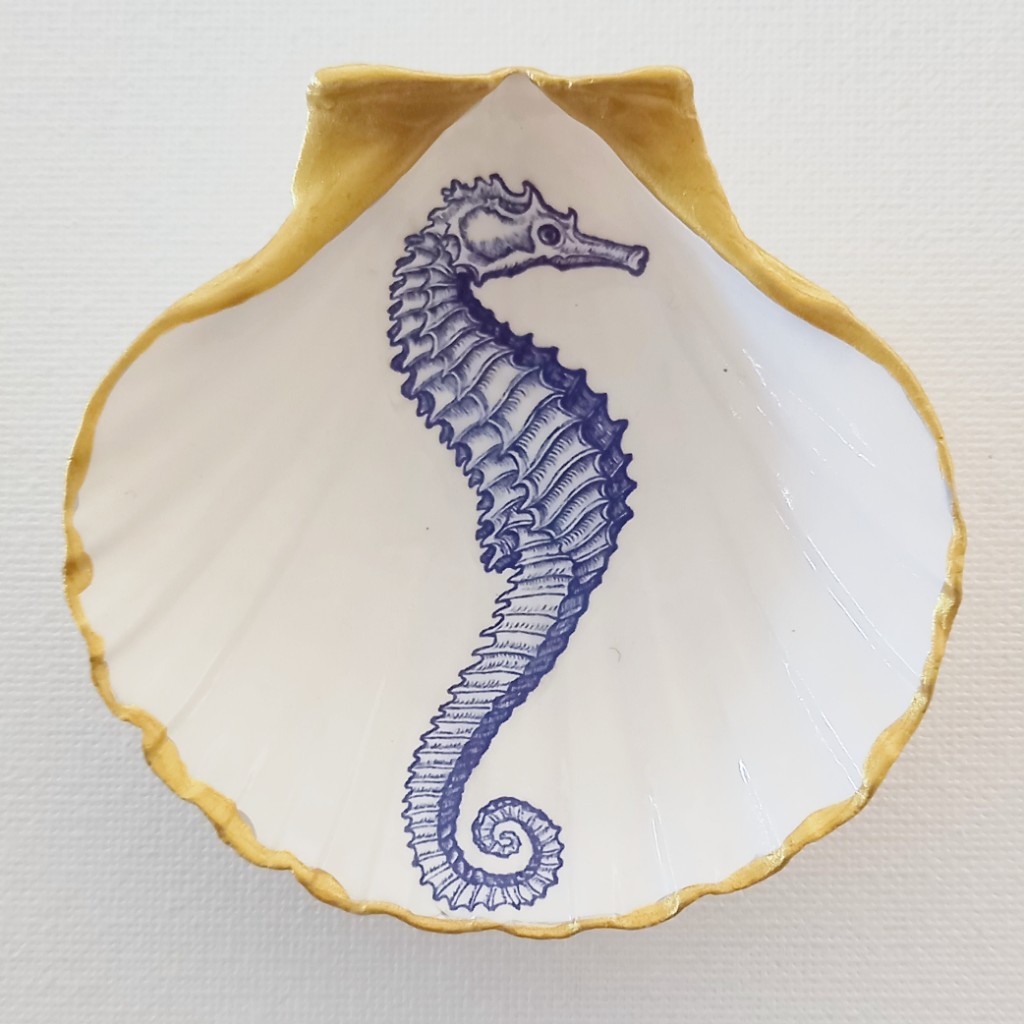 Bijoux Seahorse Decorated Shell Tealight Holder Set_3