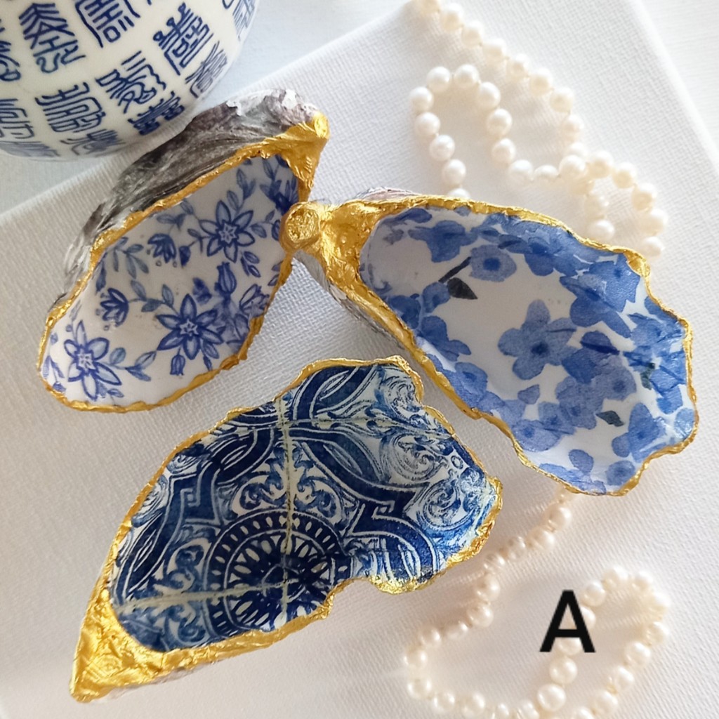 Bijoux Chinois Decorated Oyster Shell Ornament Sets_2