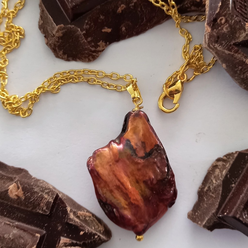 Baroque Chocolate Pearl Necklace