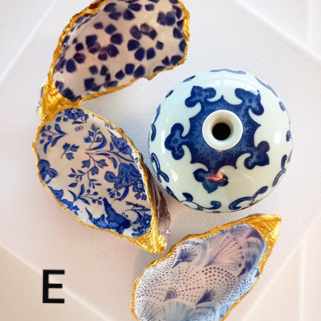 Bijoux Chinois Decorated Oyster Shell Ornament Sets_6
