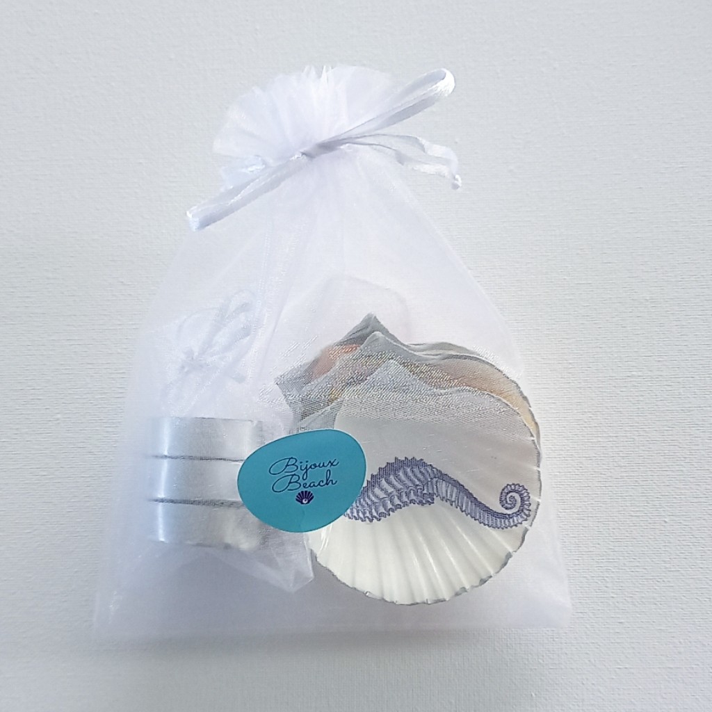 Bijoux Seahorse Decorated Shell Tealight Holder Set_2