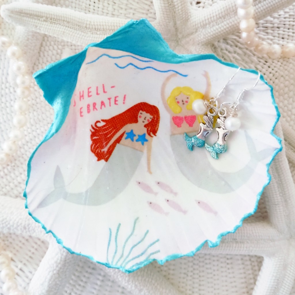 Bijoux Sweet Mermaid Decorated Shell Earring Gift Set_1