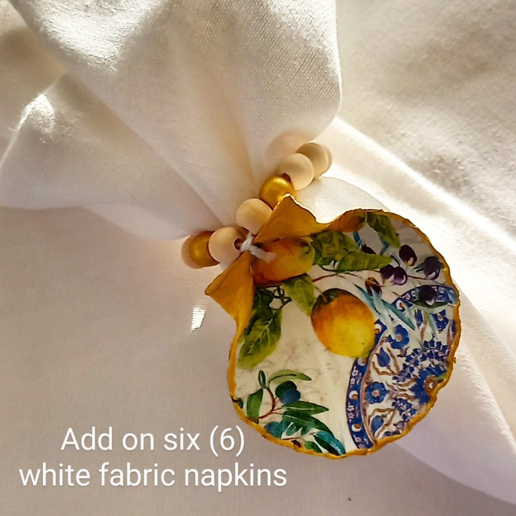 Bijoux Bathers Decorated Shell Napkin Ring Set _4