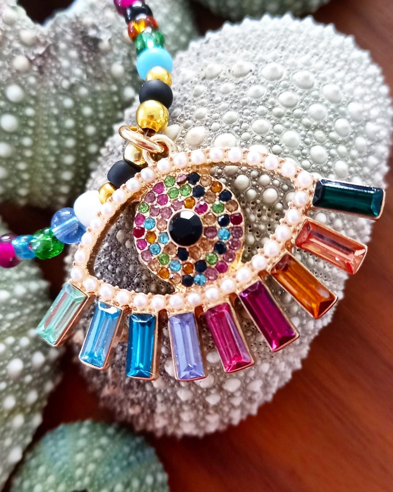 Bijoux Vibrant Lucky Eye Pendant Necklace_3
