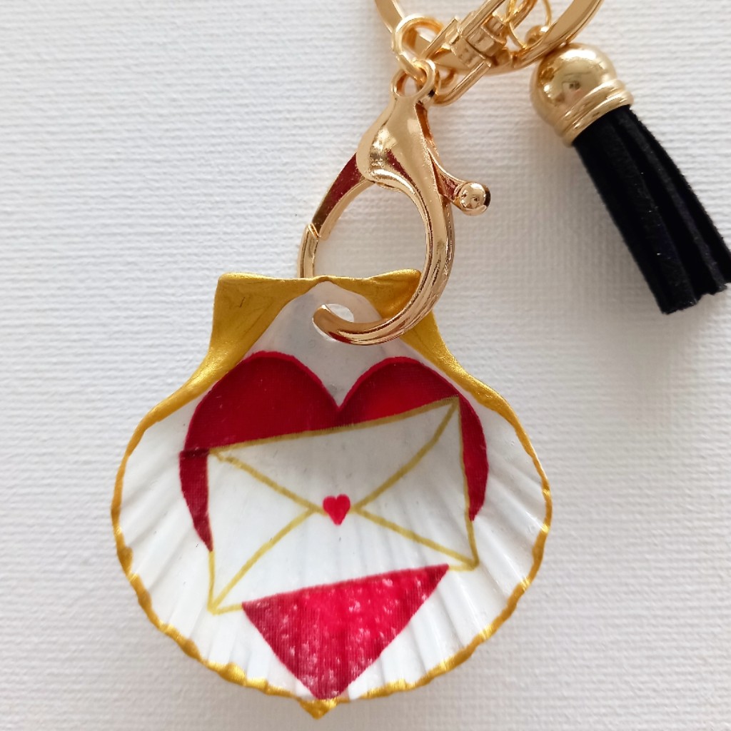 Bijoux Hearts Shell Key Fob/Bag Strap Dangle_4